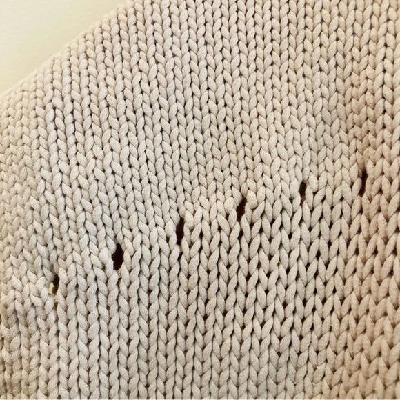 MAGASCHONI Sz S Open Front Drop Shoulder Super Soft Knit Cropped Ribbed Hem Vest - Picture 3 of 6